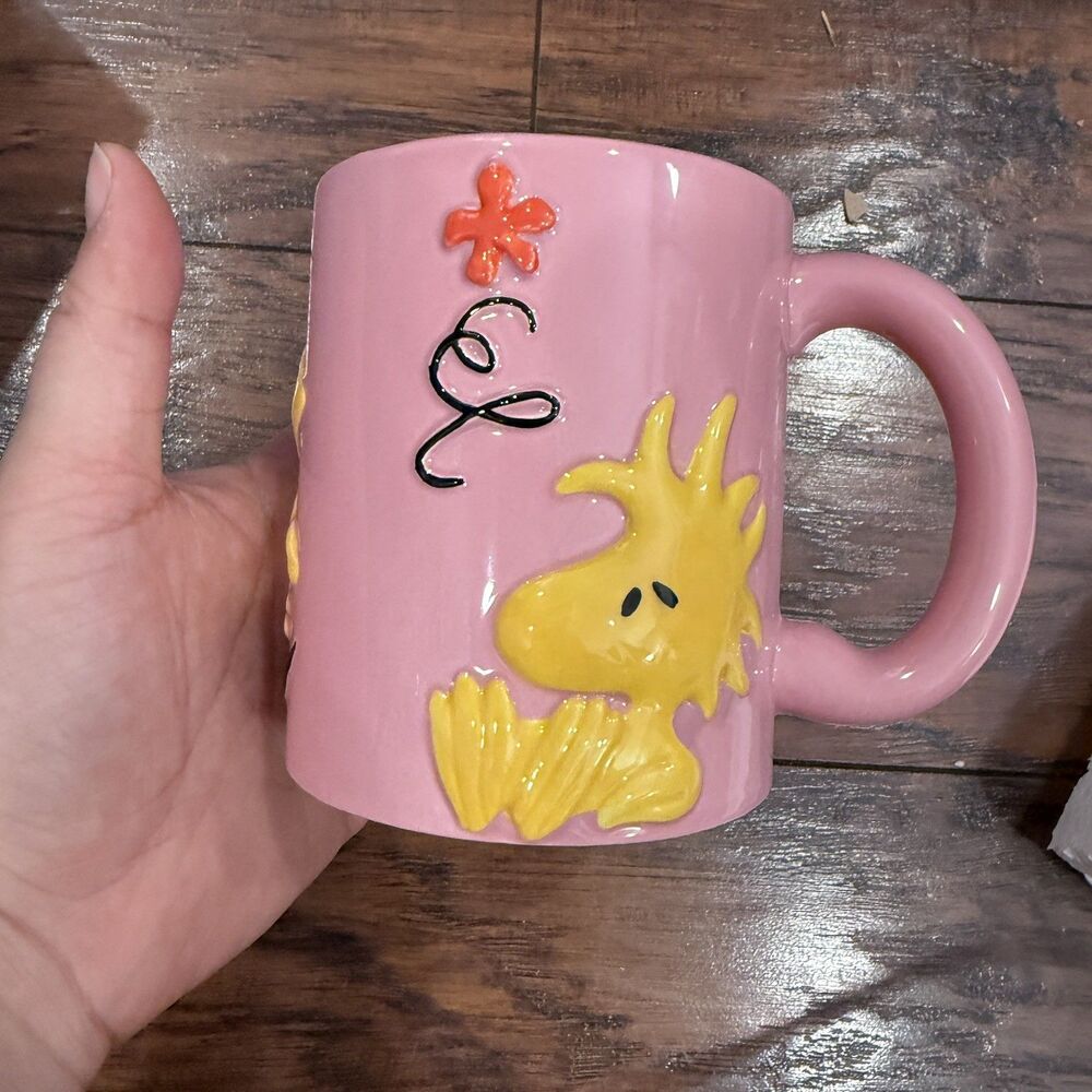 Treasure Craft Peanuts Collection Woodstock mug 1980s Vtg NWT 777-080, D3
